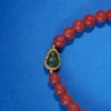 South Red Agate & Gold-Clad Silver Jade Gourd Bracelet with Natural Pearl