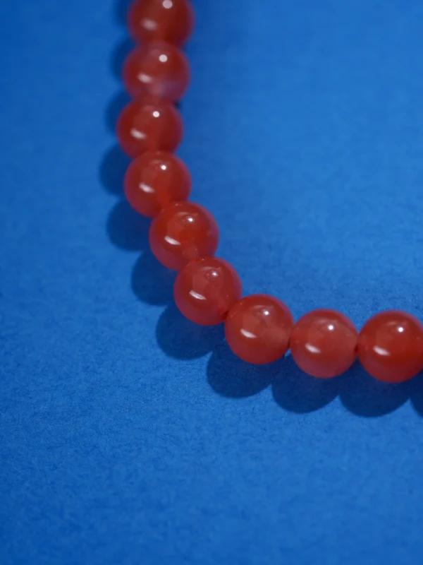 South Red Agate & Gold-Clad Silver Jade Gourd Bracelet with Natural Pearl
