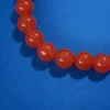 South Red Agate Bracelet with Oval Honey Amber Beads