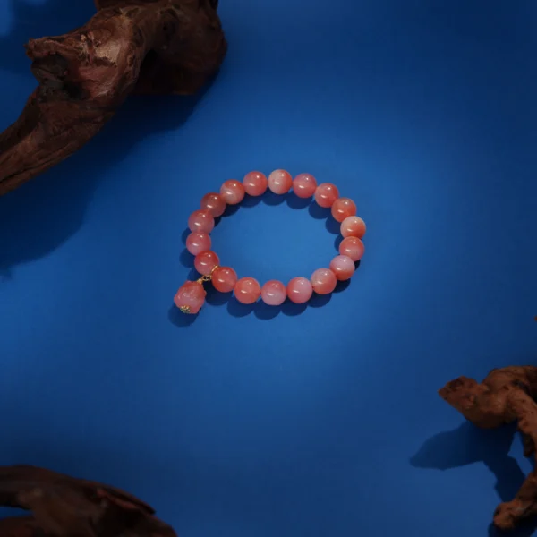 Pink Rutilated Quartz/South Red Agate Fox