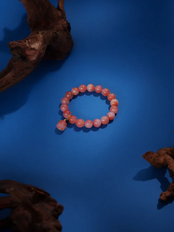 Pink Rutilated Quartz/South Red Agate Fox