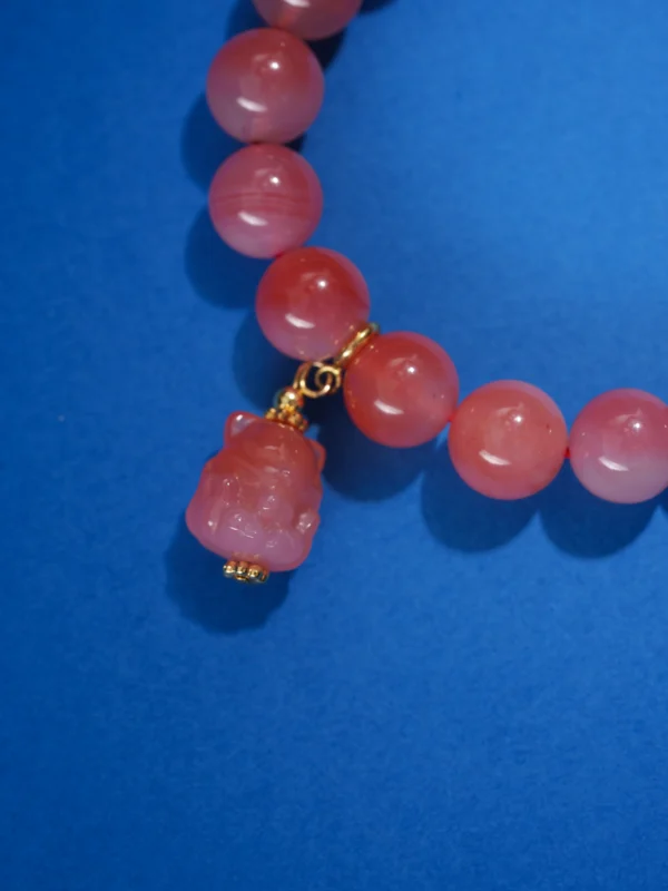 Pink Rutilated Quartz/South Red Agate Fox