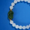White Jade/ Green Jasper Pixiu (Frog-Like Creature)