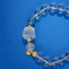 Rock Crystal/Lion-Head Charm