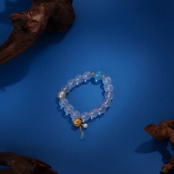 Sea Blue Chalcedony/Rose Quartz - Affection, Trust and Confidence