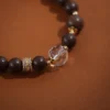 6.0 mm Qing Miao Xiang Incense Bracelet with Rock Crystal